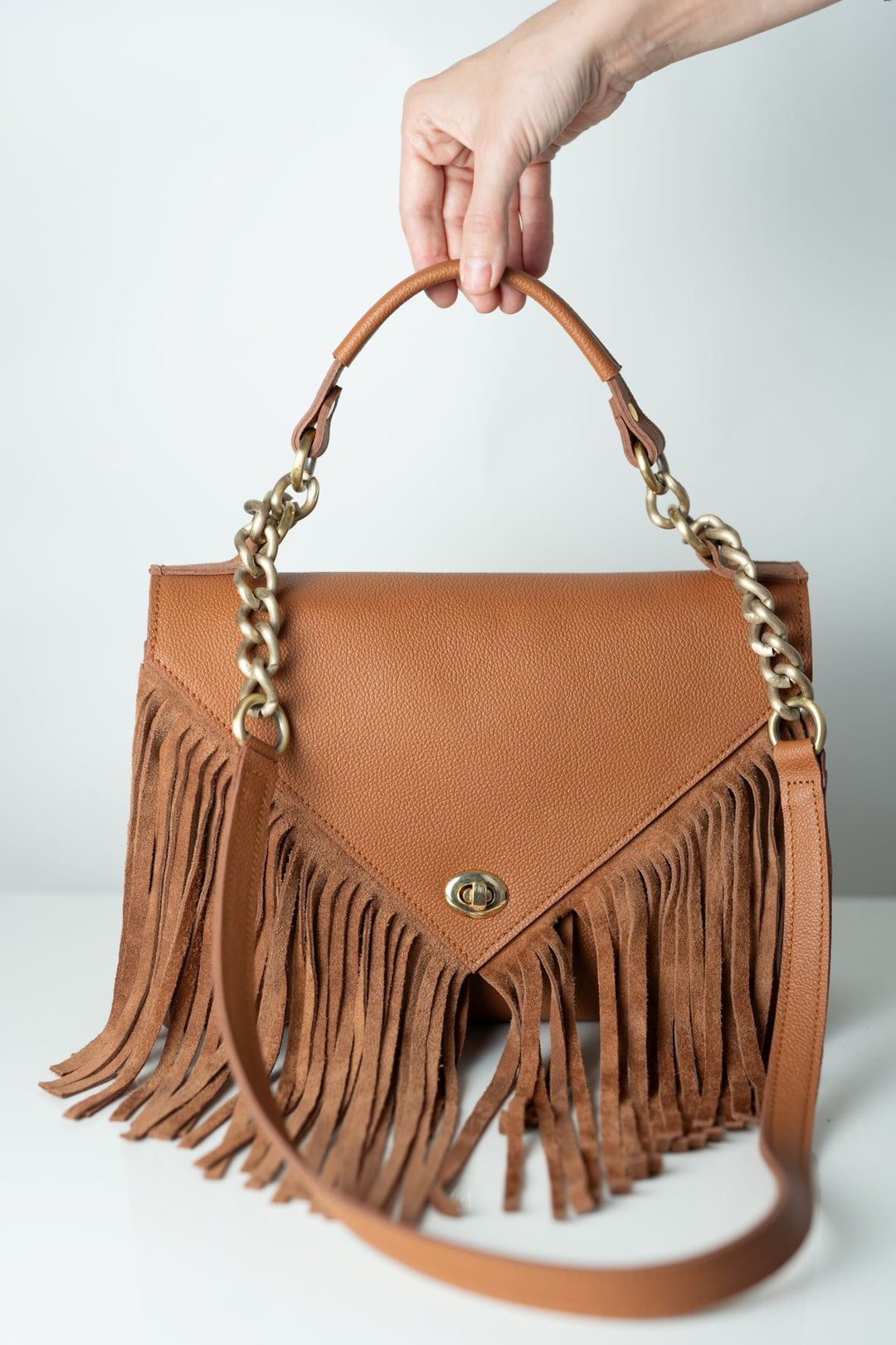 Elegant Fringe Brown