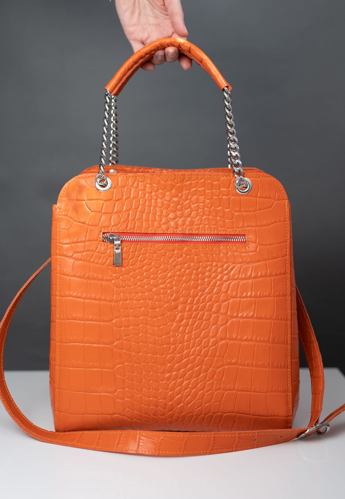 Designer Muza Croco Portocaliu