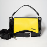 Girl WINGS C-medium-sized genuine leather bag with fur and decorative strap