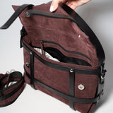 Girl AXIS- genuine leather suede bag, large size, casual