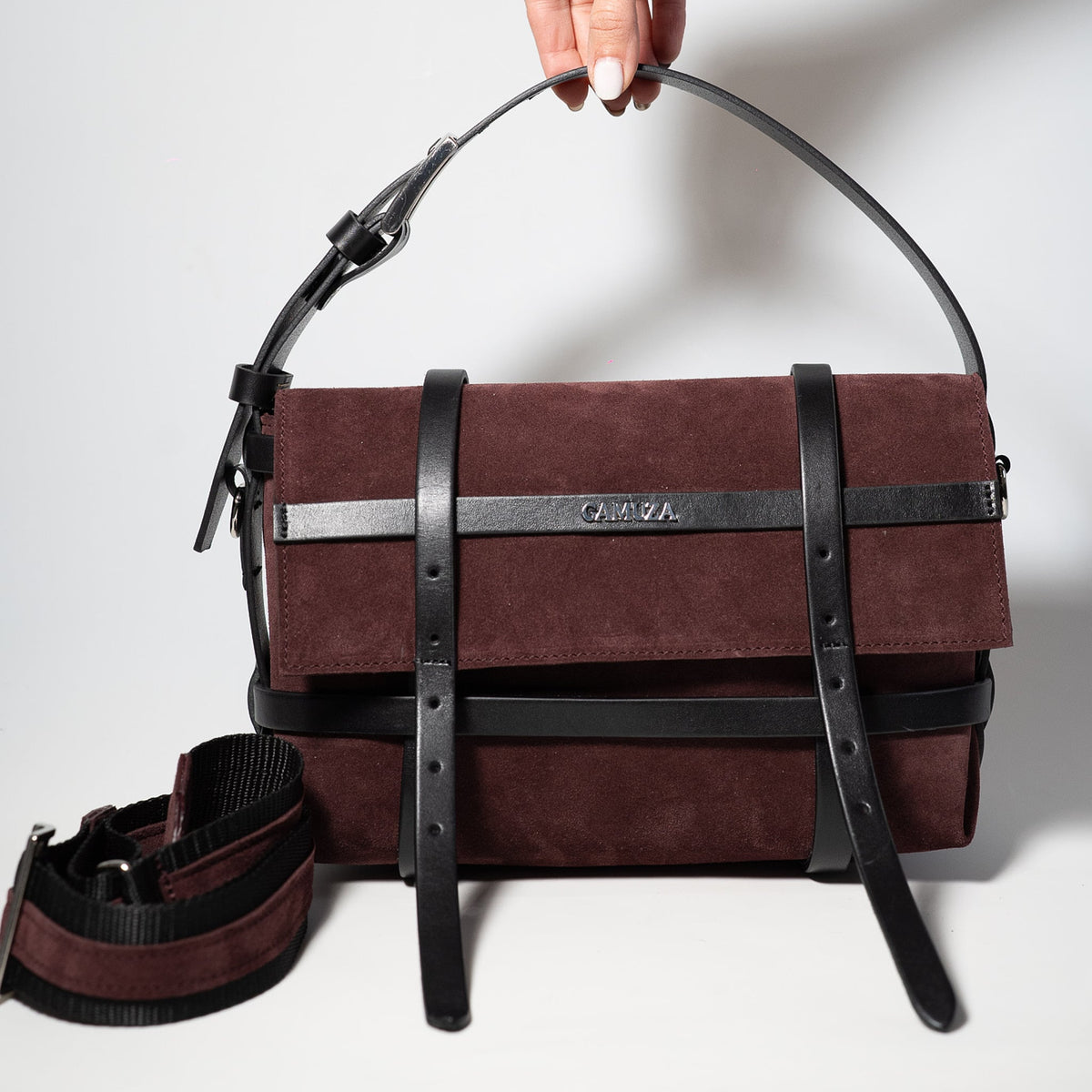 Girl AXIS- genuine leather suede bag, large size, casual