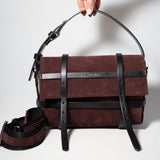 Girl AXIS- genuine leather suede bag, large size, casual