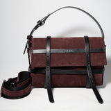 Girl AXIS- genuine leather suede bag, large size, casual
