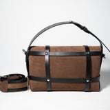Girl AXIS- genuine leather suede bag, large size, casual