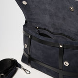 Girl AXIS- genuine leather suede bag, large size, casual