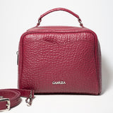 Mara GRAY - genuine leather bag, medium size, casual