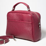 Mara GRAY - genuine leather bag, medium size, casual