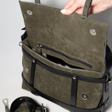 Girl AXIS- genuine leather suede bag, large size, casual