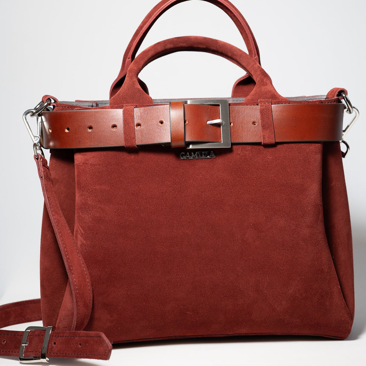 GIRL URBAN MC- genuine leather suede bag, casual, large size