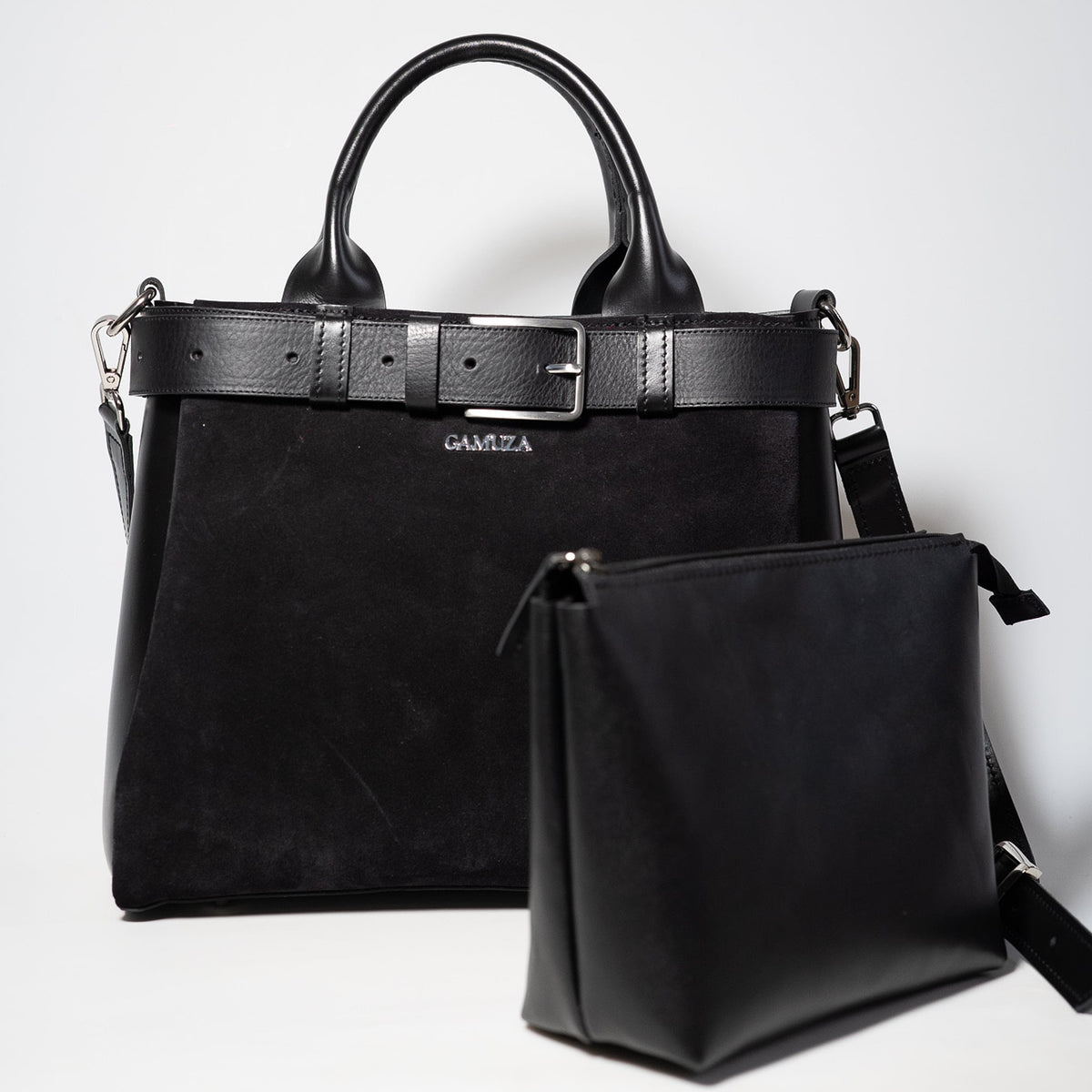 GIRL URBAN MC- genuine leather suede bag, casual, large size