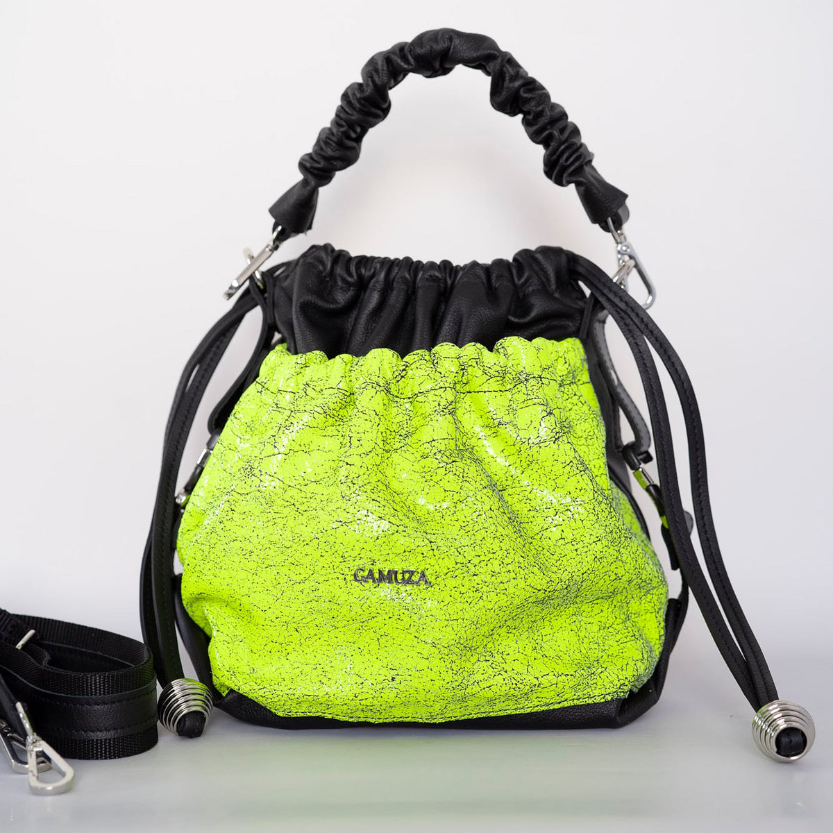 BLOOM-genuine leather bag, bucket style, medium-large size