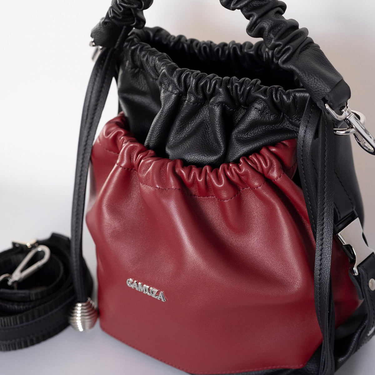 BLOOM-genuine leather bag, bucket style, medium-large size