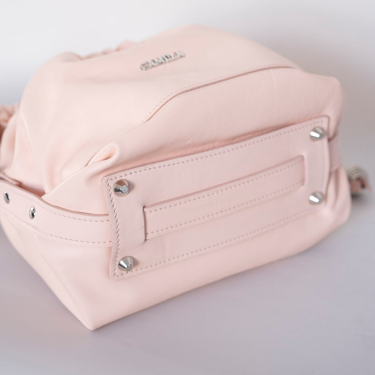 BLOOM-genuine leather bag, bucket style, medium-large size