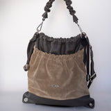 BLOOM-genuine leather bag, bucket style, medium-large size