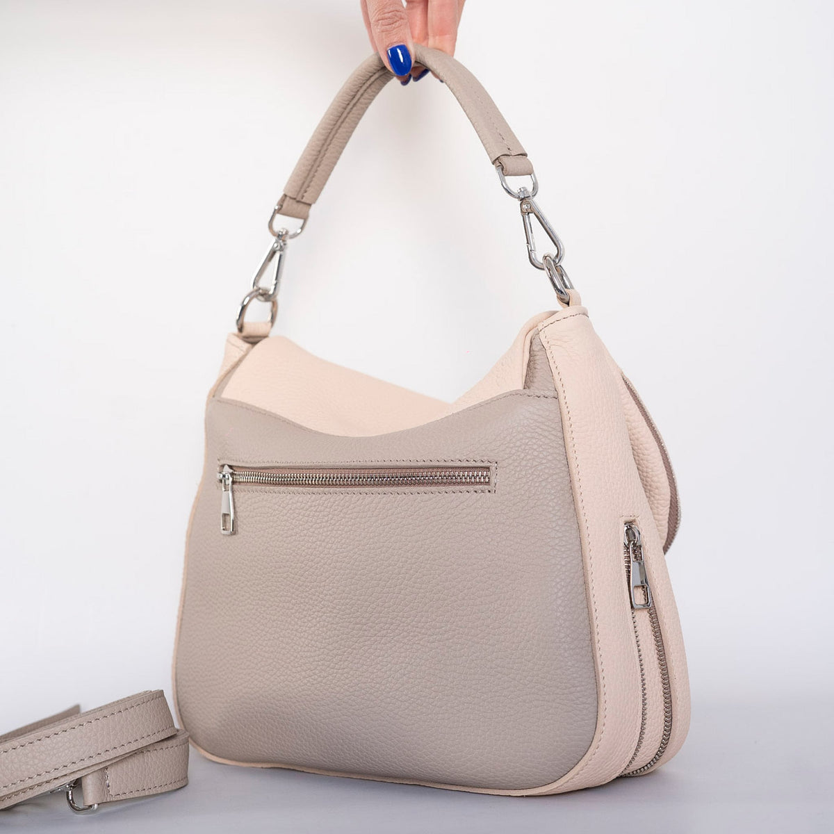 FREEDOM - genuine leather shoulder bag, medium-large size