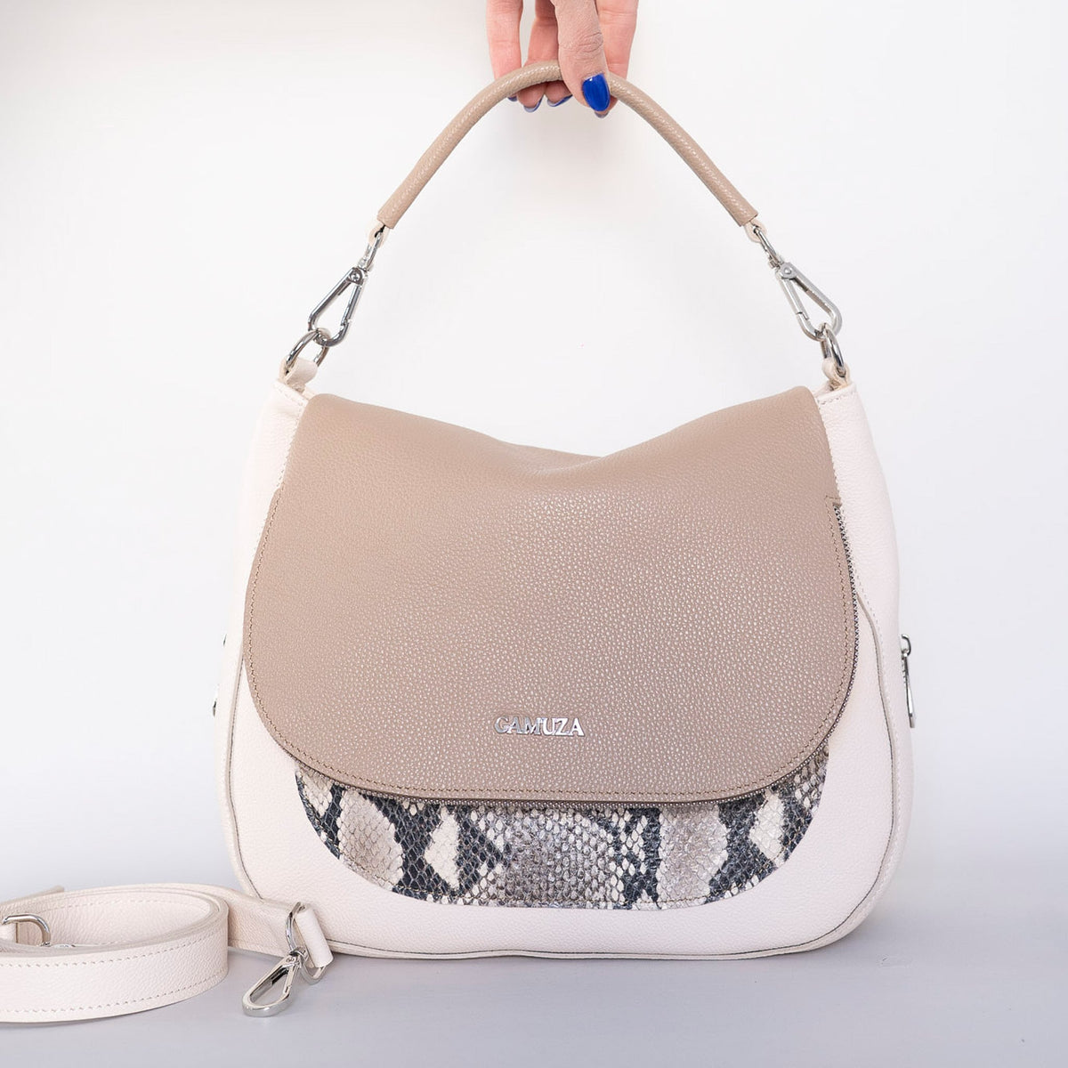 FREEDOM - genuine leather shoulder bag, medium-large size