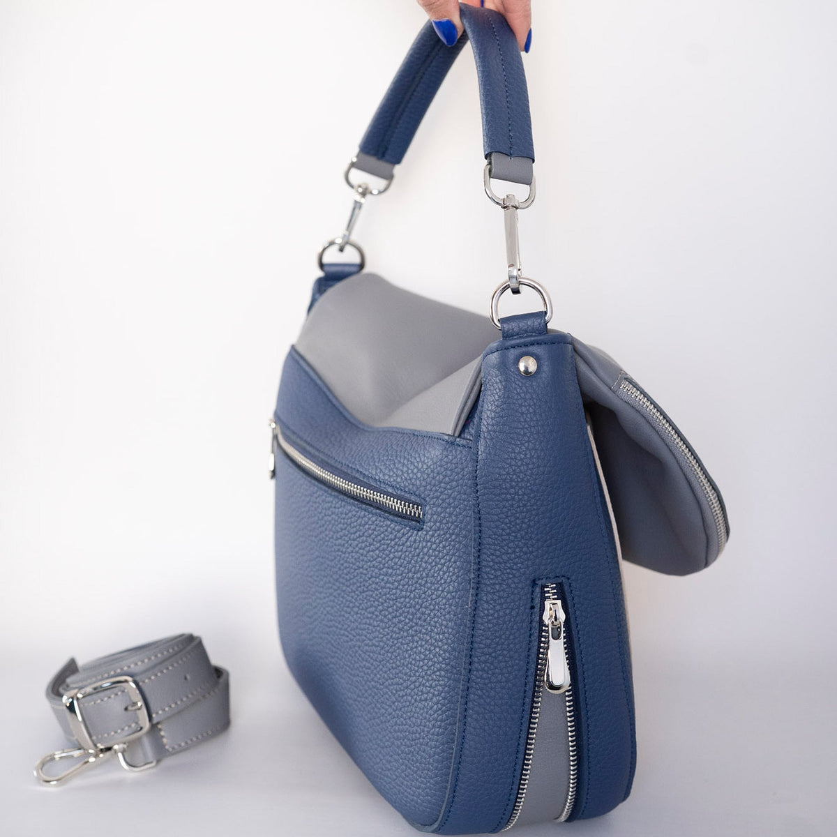 FREEDOM - genuine leather shoulder bag, medium-large size