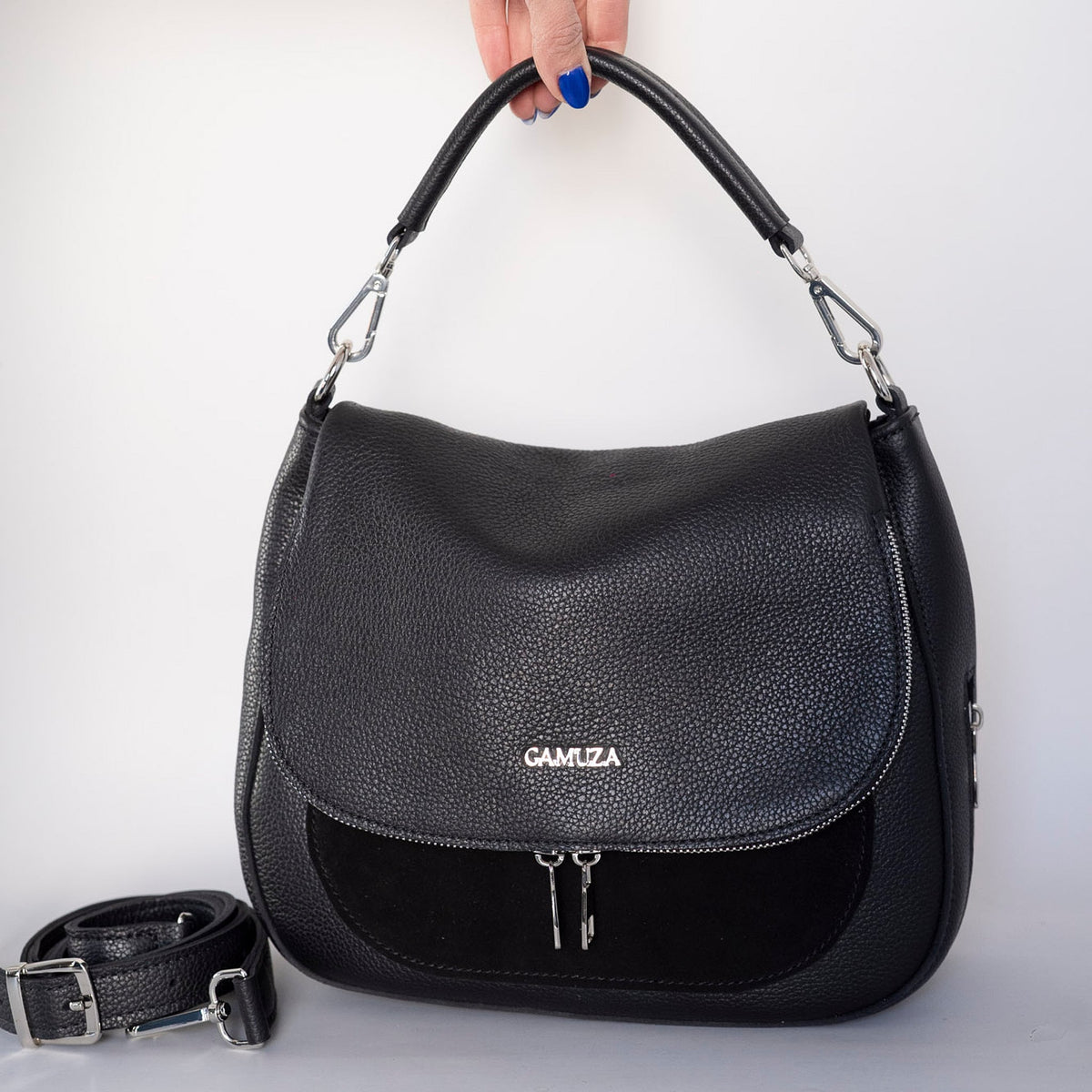 FREEDOM - genuine leather shoulder bag, medium-large size
