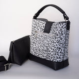 LADY LINE - genuine leather bag, bucket style, medium size