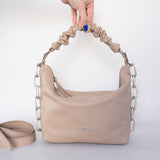BUMERANG Rock - medium genuine leather bag with chain accessory