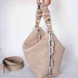 BUMERANG Rock - medium genuine leather bag with chain accessory