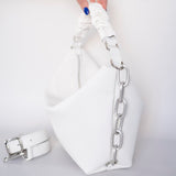 BUMERANG Rock - medium genuine leather bag with chain accessory