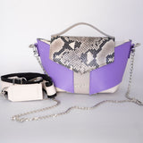 PINATA - genuine snakeskin leather bag, elegant, medium size