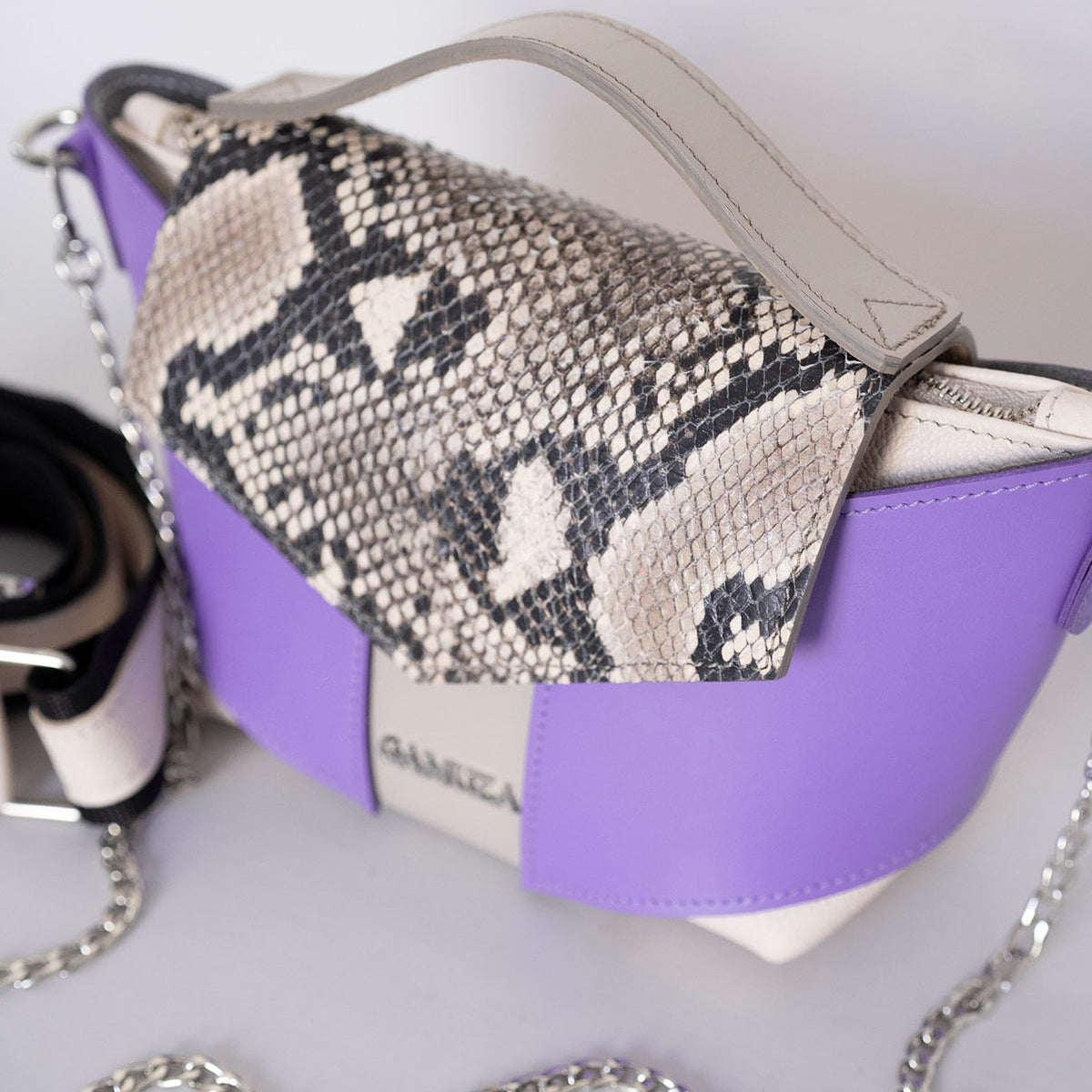 PINATA - genuine snakeskin leather bag, elegant, medium size
