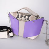 PINATA - genuine snakeskin leather bag, elegant, medium size