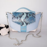 PINATA - genuine snakeskin leather bag, elegant, medium size
