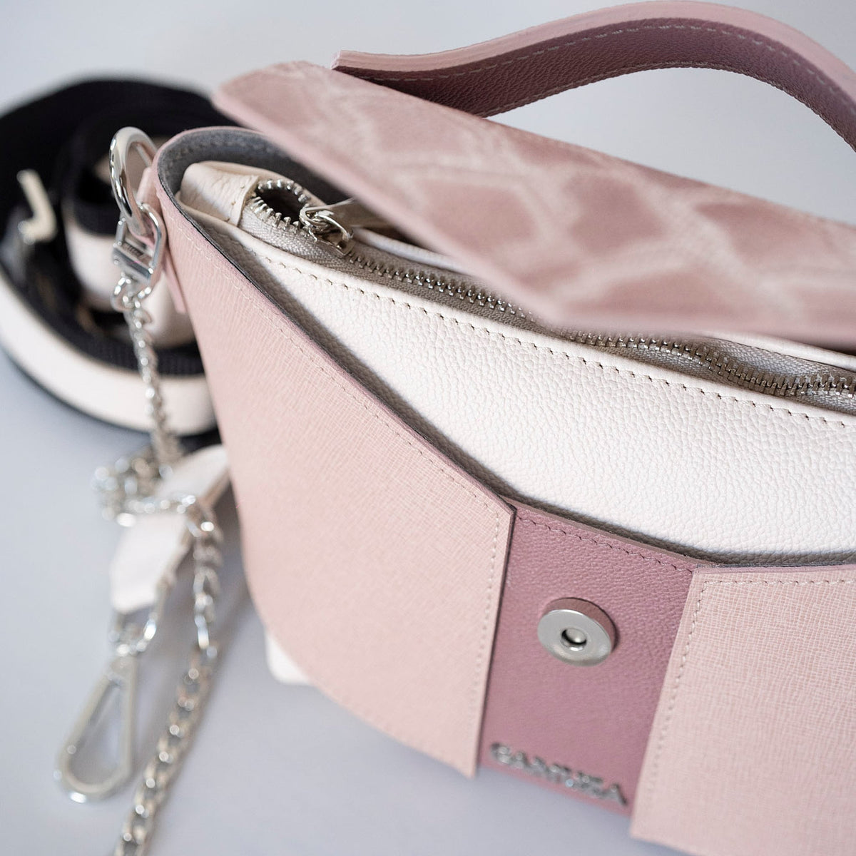 PINATA - genuine snakeskin leather bag, elegant, medium size