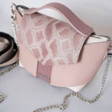 PINATA - genuine snakeskin leather bag, elegant, medium size