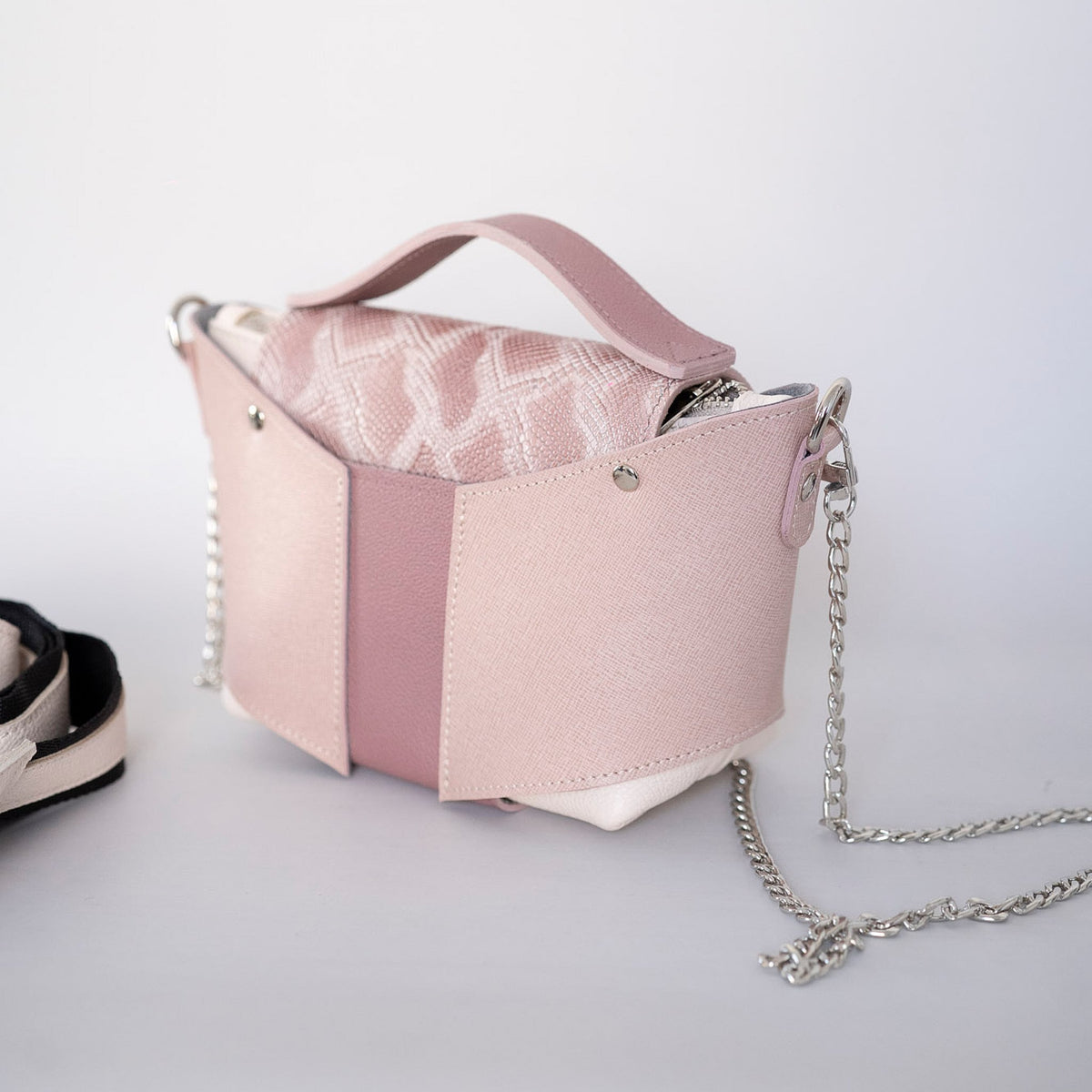 PINATA - genuine snakeskin leather bag, elegant, medium size
