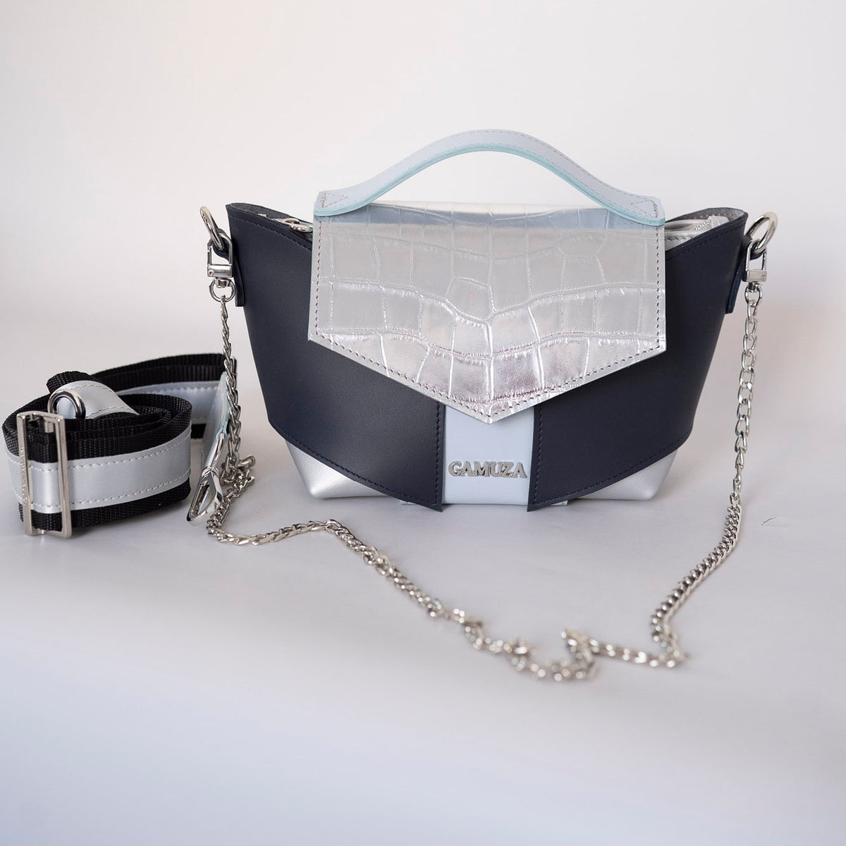 PINATA - genuine snakeskin leather bag, elegant, medium size