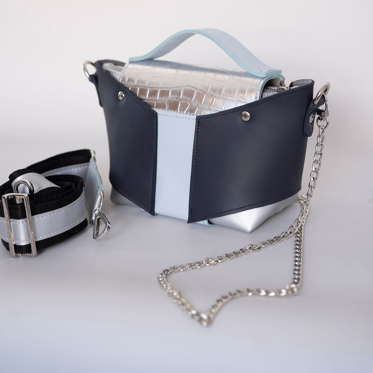 PINATA - genuine snakeskin leather bag, elegant, medium size