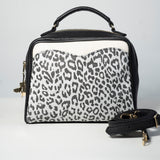 Mara GRAY - genuine leather bag, medium size, casual
