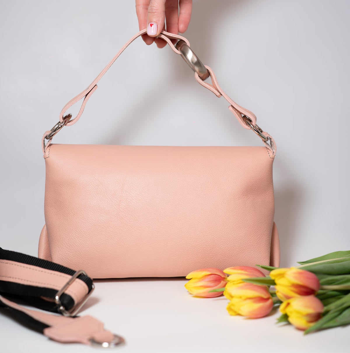 GIRL DESIRE- geanta piele naturala, de zi, marime medie, casual