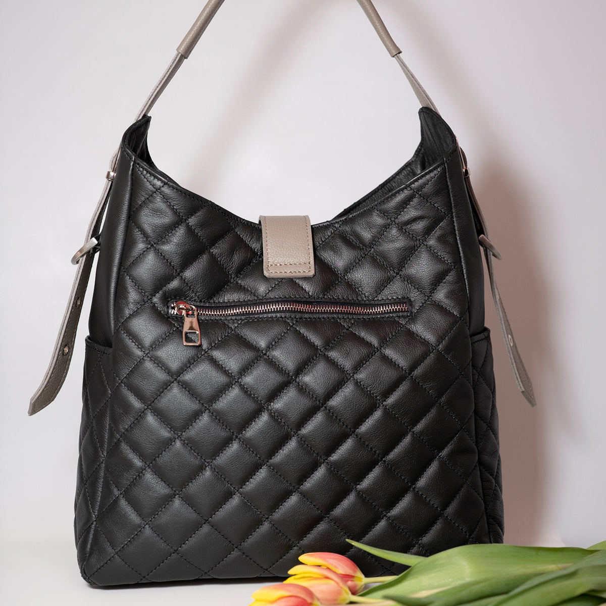 GIRL GLAMOUR M- geanta piele naturala, marime mare, de zi