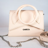 CARMEN - genuine leather bag, small size, with chain