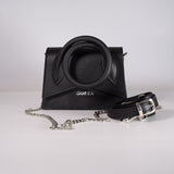CARMEN - genuine leather bag, small size, with chain