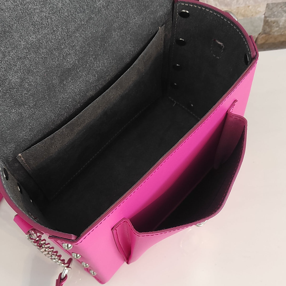 Girl Boxy -piele naturala, marime medie, de zi