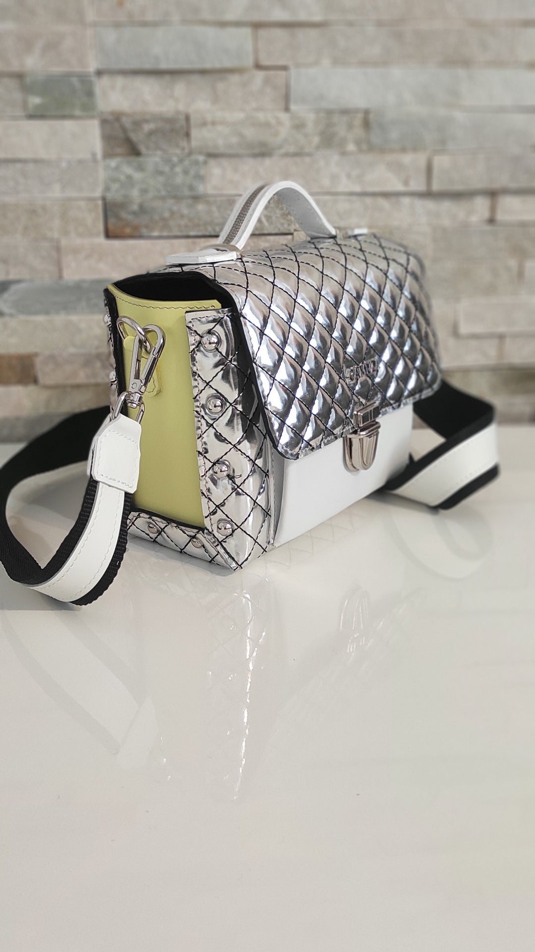 Girl Boxy Silver&Lime