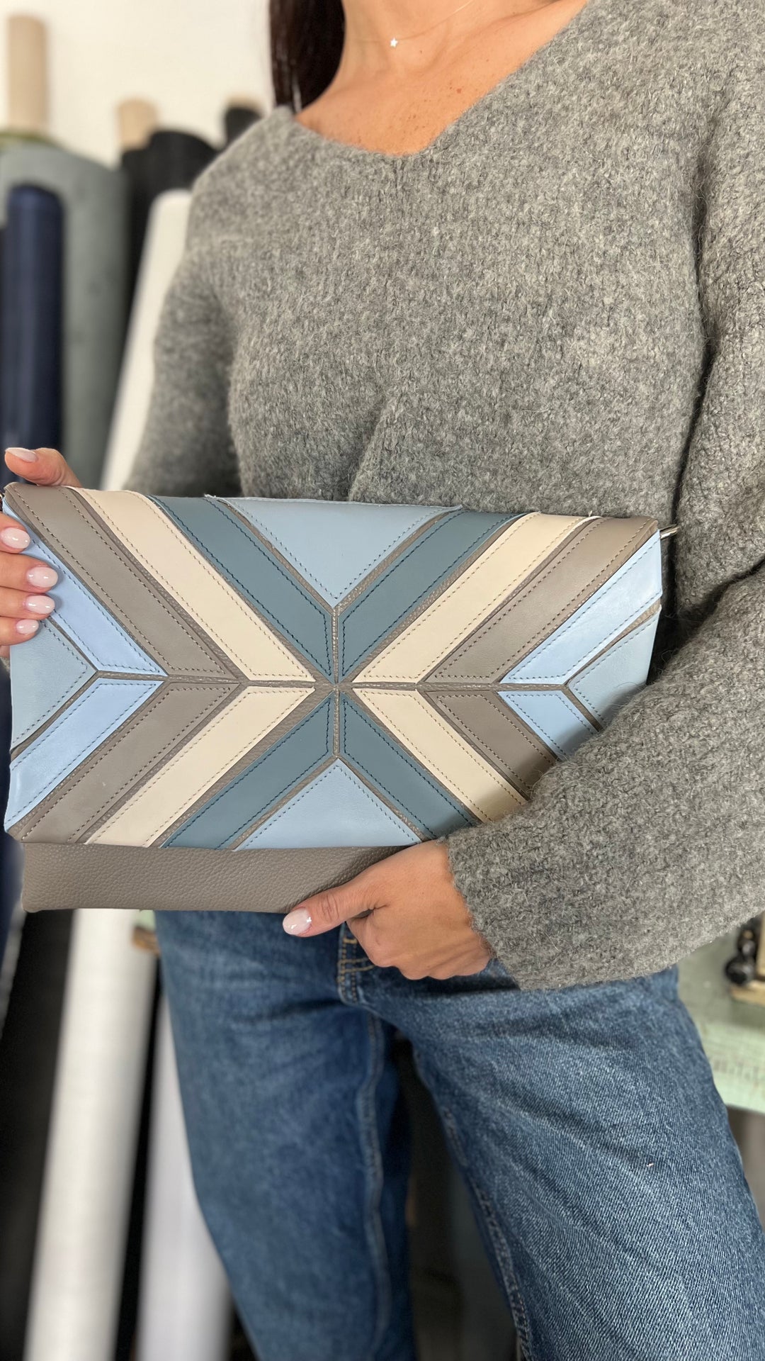 Geanta-plic Girl Elements Grey