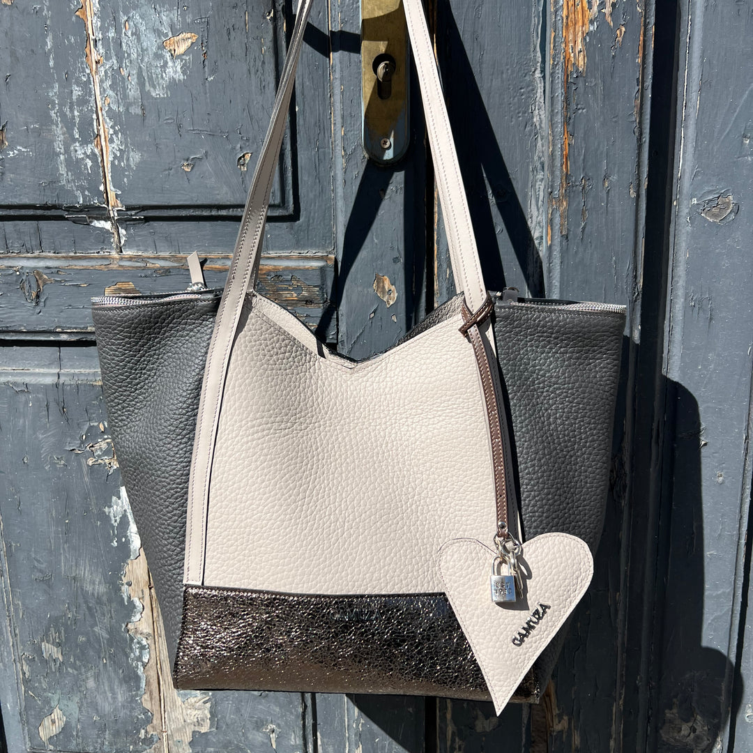 SHOPPER BAG- geanta piele naturala, de umar, marime mare