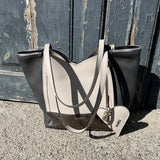 SHOPPER BAG - genuine leather shoulder bag, large size