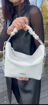 BUMERANG Rock - medium genuine leather bag with chain accessory