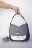 FREEDOM - genuine leather shoulder bag, medium-large size - Bleumarin